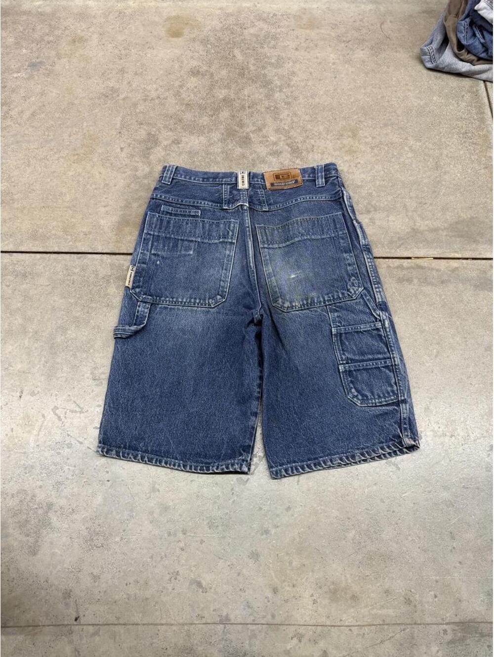 vintage culture faded blue relaxed baggy fit jean shorts jorts size 34